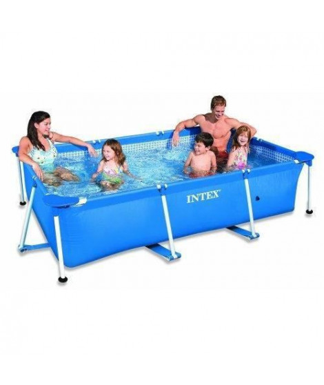 Intex piscine metal frame junior rectangulaire tubulaire (l)2,20 x (l)1,50 x (h)0,60m