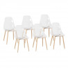 Lot de 6 chaises cristal transparent - L 47 x P 54 x H 84 cm - CLODY