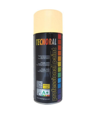 TECNORAL - Bombe de peinture aérosol - Blanc Ivoire Brillant
