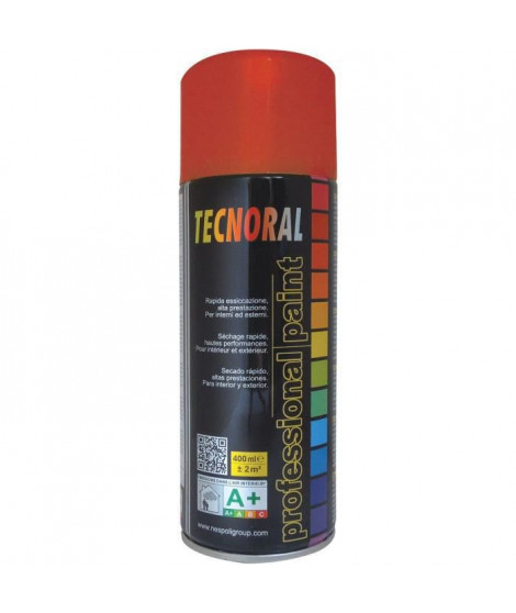 TECNORAL - Bombe de peinture aérosol - Rouge Feu Brillant