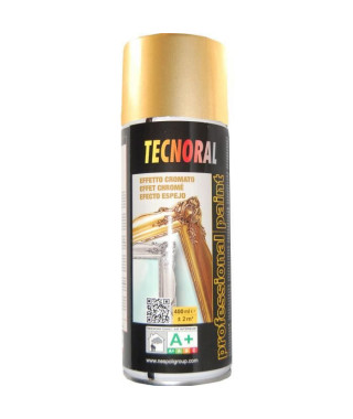 TECNORAL - Bombe de peinture aérosol - Effet Chromé Argent