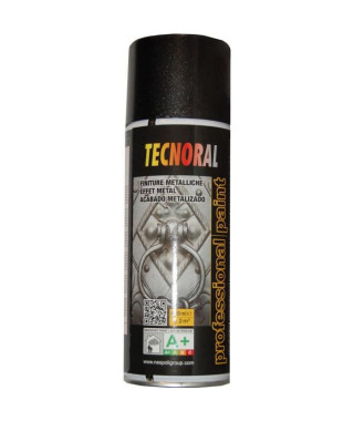 TECNORAL - Bombe de peinture aérosol - Noir Métallisé