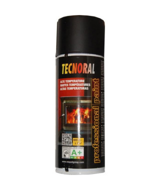 TECNORAL - Bombe de peinture aérosol - Noir pour Haute Température