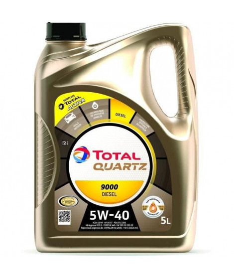 TOTAL HUILE MOTEUR 5L QUARTZ 9000 DIESEL 5W40