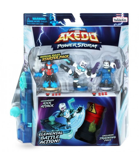 Figurine Training Pack Kick Attack Powerstorm  - Akedo - MOOSE TOYS