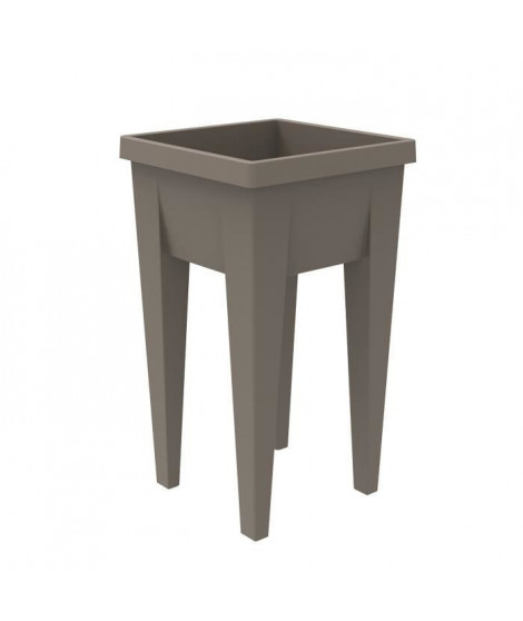 Espace Potager Veg&Table URBAN Taupe - L38,5 x P38,5 x H68 cm - 4 bouchons d'évacuation - EDA