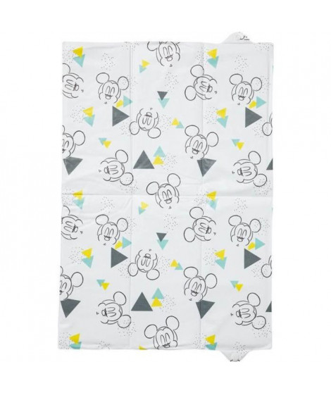 Matelas a langer DISNEY MICKEY - Nomade - Polyester/PVC - 40 x 58 cm - Gris, Blanc, Jaune