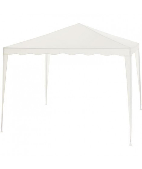 Tonnelle de jardin - 3x3m - Acier - Polyester 140 g - Blanc