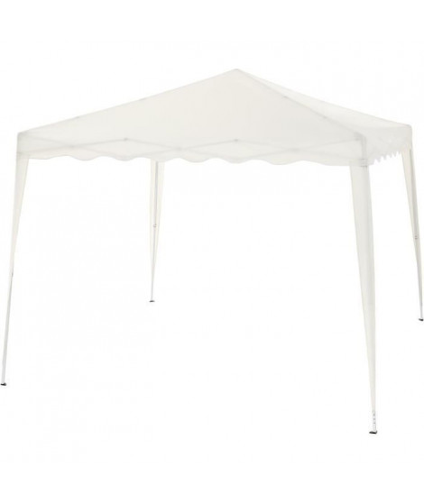 Tonnelle de jardin gazebo pliant - 3x3 m - Acier et 160 g polyester - Blanc