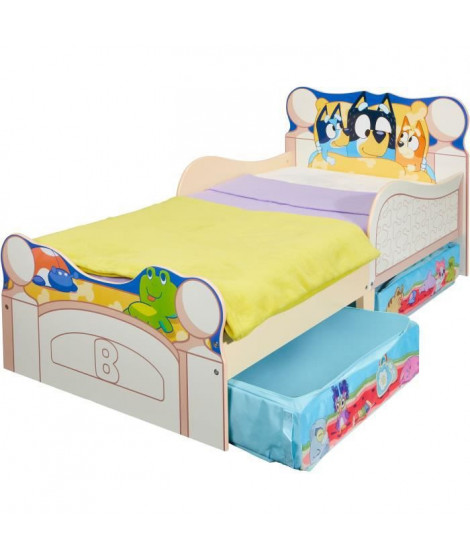 Lit pour enfants avec espace de rangement sous le lit BLUEY