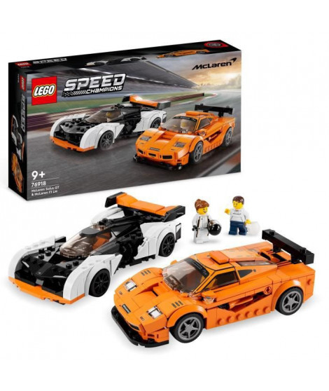 LEGO Speed Champions 76918 McLaren Solus GT et McLaren F1 LM, Jouet de Voiture, Kit de Maquette