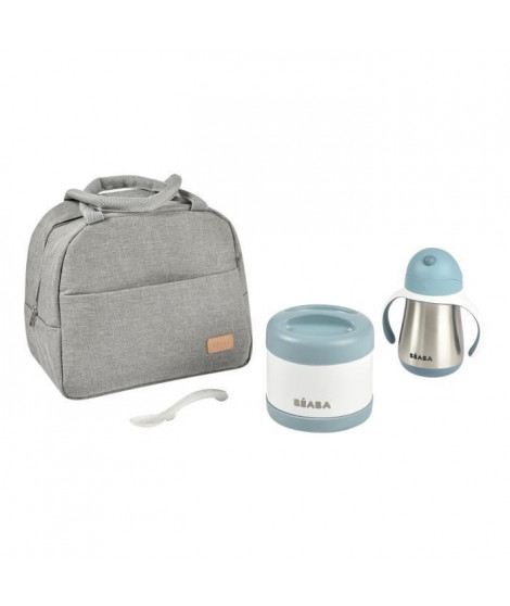 BEABA, Set repas on-the-go, windy blue