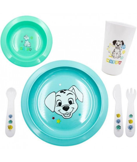 Coffret repas DISNEY 101 DALMATIENS - Assiette+Bol+Gobelet+Couverts - Polypropylene