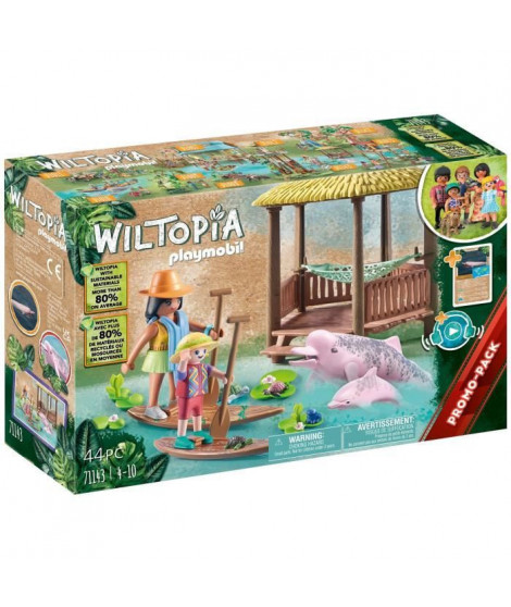 PLAYMOBIL - 71143 - Wiltopia - Paddles et dauphins roses