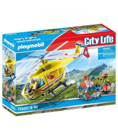 PLAYMOBIL - 71203 - City Action Les Secouristes - Hélicoptere de secours