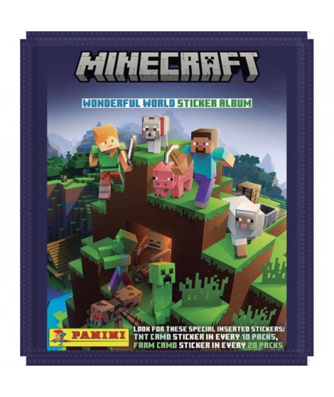 MINECRAFT 2 - BLISTER 6 POCHETTES + 1 CARTE EDITION LIMITEE