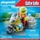 PLAYMOBIL - 71205 - City Action Les Secouristes - Urgentiste avec moto et effet lumineux