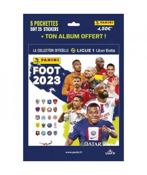 PANINI FOOT 2023 - 5 POCHETTES + ALBUM OFFERT