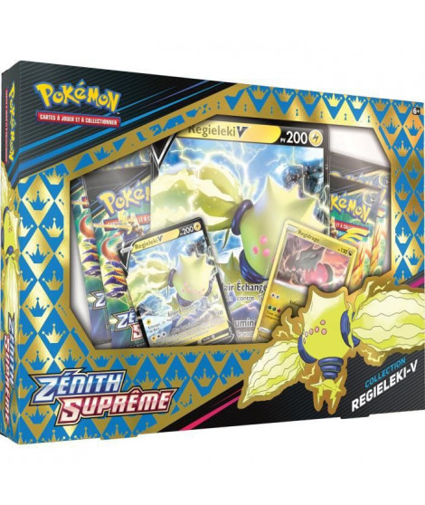 Pokémon EB12.5 : Coffret V 4 Boosters Regielek-V| Age: 6+| Nombre de joueurs: 1-2