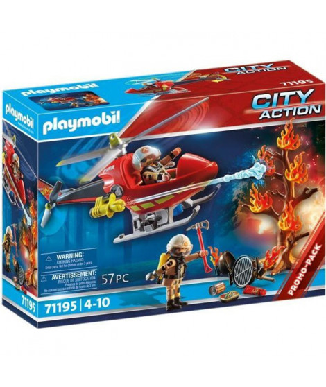 PLAYMOBIL - 71195 - City Action - Hélicoptere bombardier des pompiers