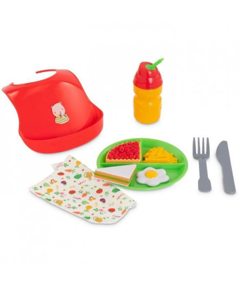 COROLLE - Coffret Bon Appétit - 10 accessoires repas - pour poupon 36 et 42 cm - des 2 ans