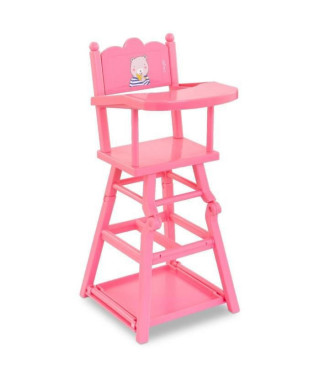 COROLLE - Chaise haute rose - accessoire repas - pour poupon 36 et 42 cm - des 3 ans