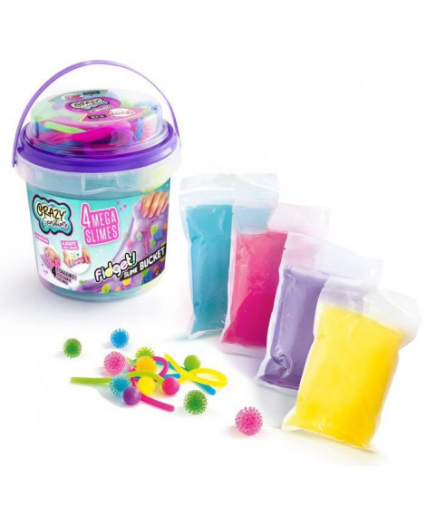 Fidget Bucket - 4 Méga Slimes - Canal Toys