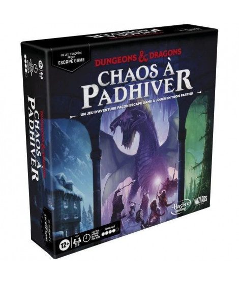 Dungeons & Dragons: Chaos a Padhiver, jeu d'enquete façon Escape Game, jeu de plateau coopératif pour 2 a 6 joueurs
