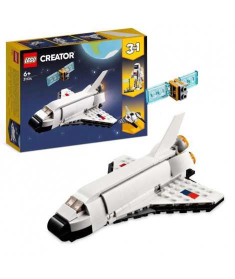 LEGO Creator 3-en-1 31134 La Navette Spatiale, Jouet Figurine Astronaute avec Vaisseau, Enfants 6 Ans