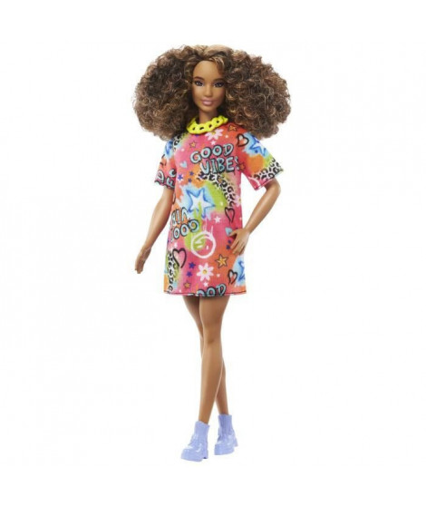 Barbie - Barbie Fashionista Robe Motif  - Poupée - 3 Ans Et +