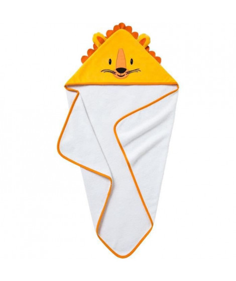 Cape de bain BABYCALIN LION - Des la naissance - Velours/Coton - 75 x 75 cm - Jaune