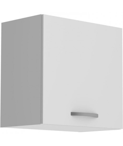 OSLO Meuble haut 1 porte - Blanc - L 60 x P 36 x H 58 cm