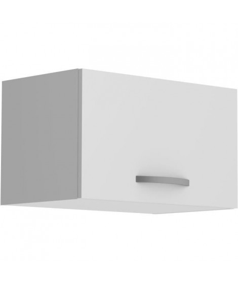 OSLO Meuble haut court 1 porte - Blanc - L 60 x P 36 x H 35 cm