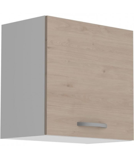 OSLO Meuble haut 1 porte - Décor Chene Jackson - L 60 x P 36 x H 58 cm
