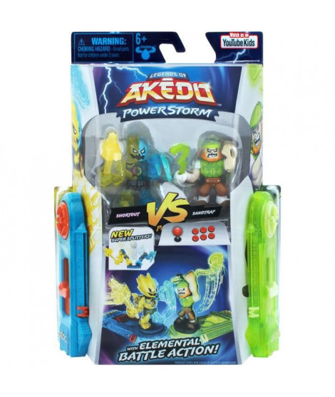 Figurines - Pack Duo Powerstorm Shortout vs Sandtrap - Akedo MOOSE TOYS