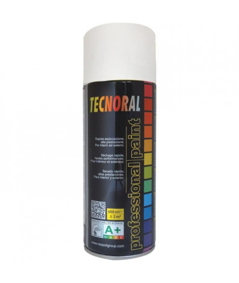 TECNORAL - Bombe de peinture aérosol  - Blanc Satin