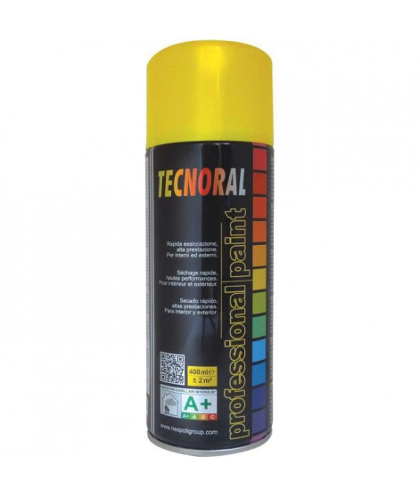 TECNORAL - Bombe de peinture aérosol - Jaune Colza Brillant