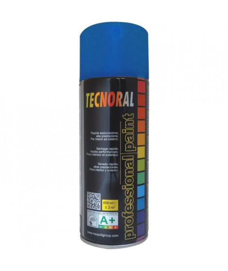 TECNORAL - Bombe de peinture aérosol - Bleu Royal Brillant