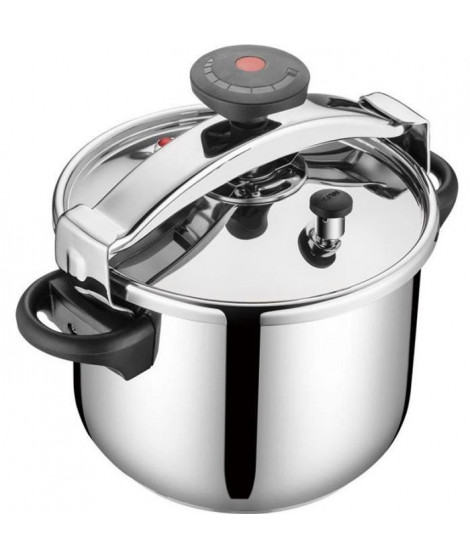 Cocotte minute a étrier 4.5L - KITCHEN MOVE - CSB20-4.5L - Cuve INOX - Diametre 20 cm avec panier cuisson vapeur