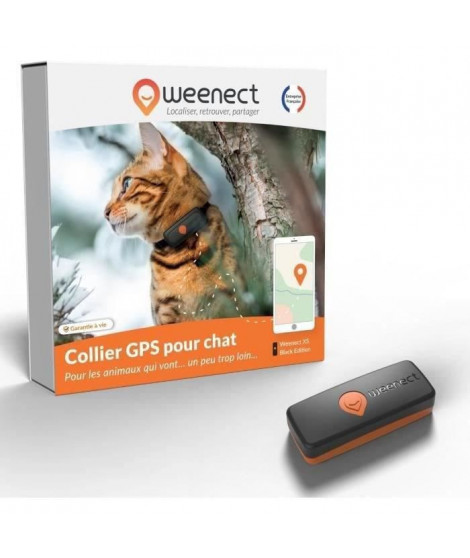 Traceur GPS pour Chat - Weenect XS (Black Edition 2023)