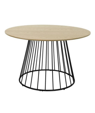 Table a manger - Placage chene Noir - L 120 x P 120 x H 75 cm - MODA