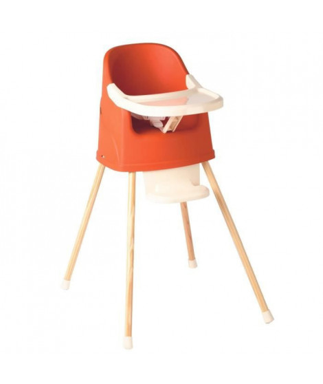 Chaise haute évolutive YOUPLA Thermobaby - Terracotta - Fabriquée en France