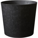 Pot de fleurs conique ELEMENT - Pour intérieur et extérieur - Finition Texturée- Coloris Graphite - Ø60 x H.50 cm - 100L - Po…