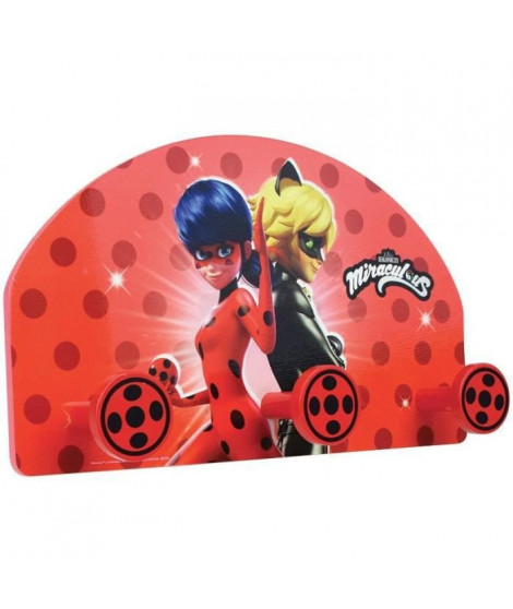 Fun house miraculous ladybug porte manteau pour enfant h.37 x l.21.5 x p.68 cm