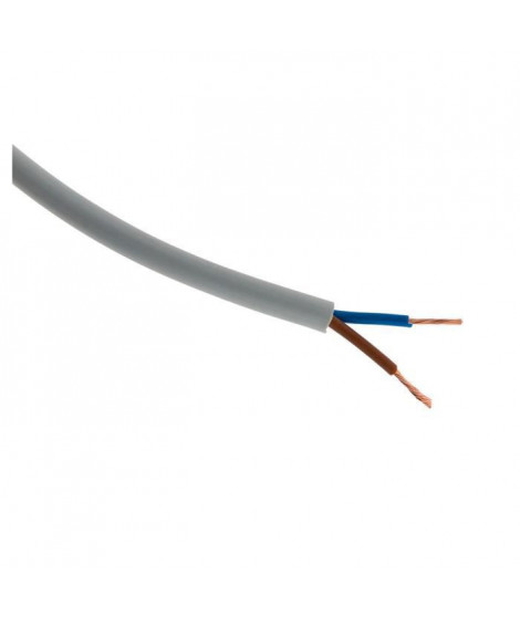 Câble d'alimentation électrique HO5VV-F 2x 1 Gris - 25m - Zenitech