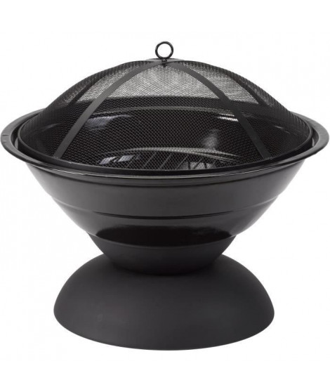 Brasero Lustre Enamalled en acier - Grille amaillée - H52 x L59 x P59 cm