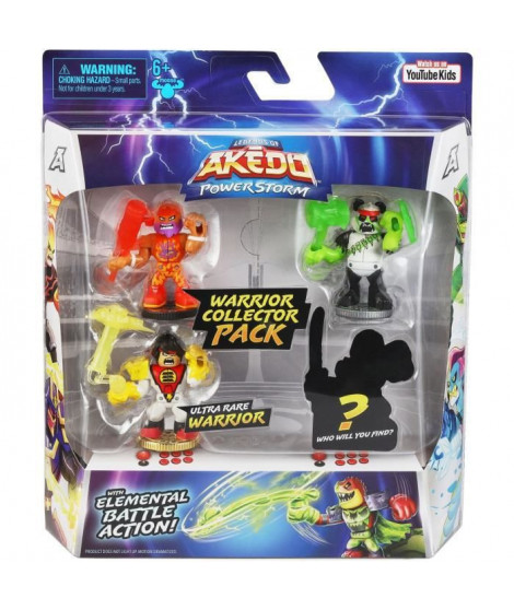 Pack Warrior 4 figurines Powerstorm B - Akedo MOOSE TOYS