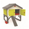 SMOBY Poulailler Cot Cot Cottage pour 5 poules - 159x126x128 cm - Entretien facile - Anti UV