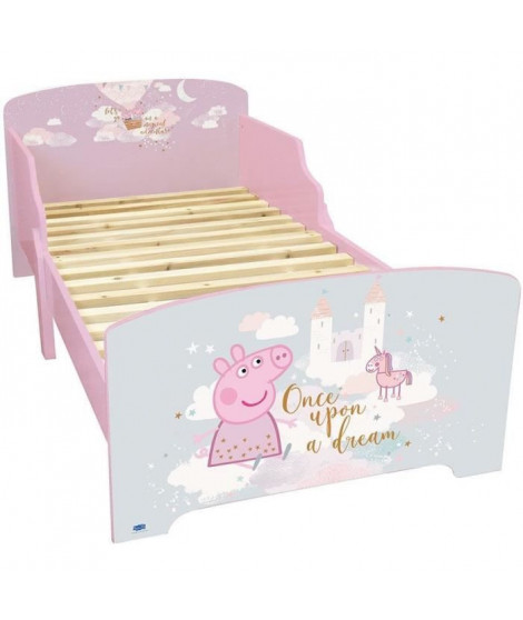 Fun house peppa pig dream lit avec sommier a lattes 140 x 70 cm