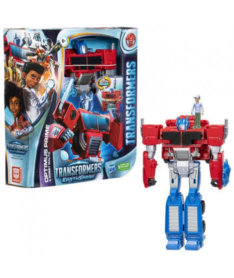 Transformers EarthSpark Spin Changer Optimus Prime et Robby Malto